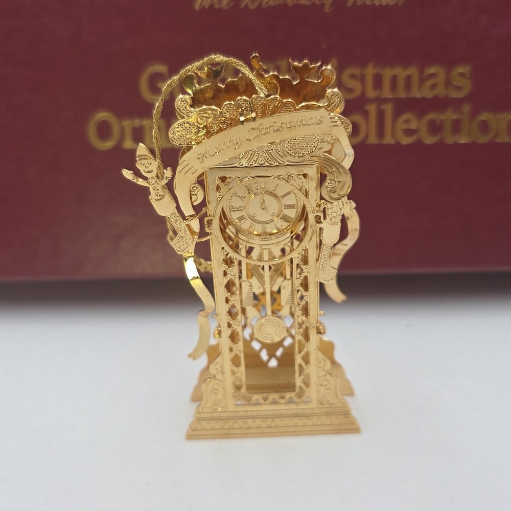 1997 Danbury Mint 23KT Gold Plated Christmas Ornament Collection Set 11 Box 3D - Picture 5 of 15